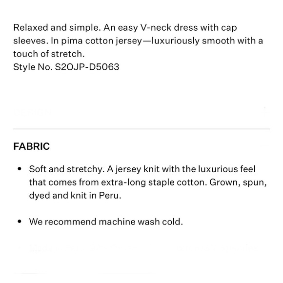 EILEEN FISHER XL Pima Cotton Stretch Jersey V-Neck Dress in Black • Casual Comfy - Picture 8 of 12